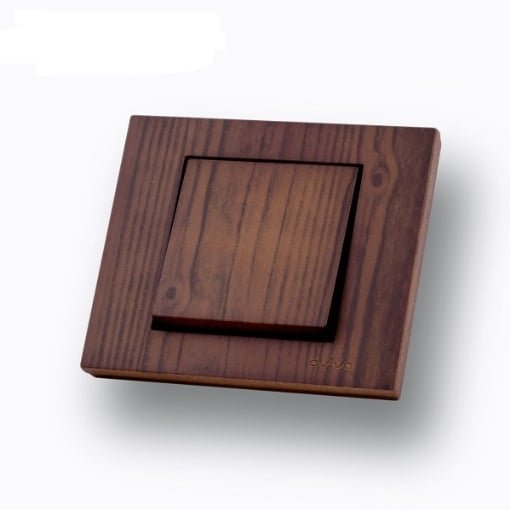 Întrerupător Ovivo Grano Woods OV00381, finisaj nuc, 10A