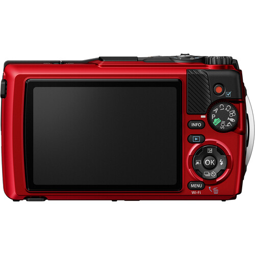Aparat Foto Olympus TG-7 Roșu - Rezistent la Apă 15m și Șocuri - imagine 2