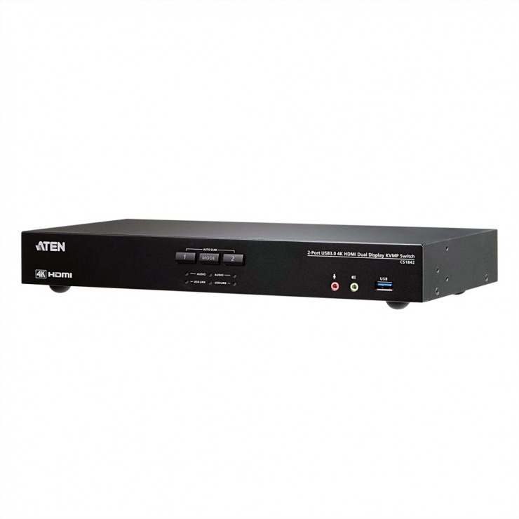 Switch KVM ATEN 2-Port USB 3.0 4K HDMI Dual Display