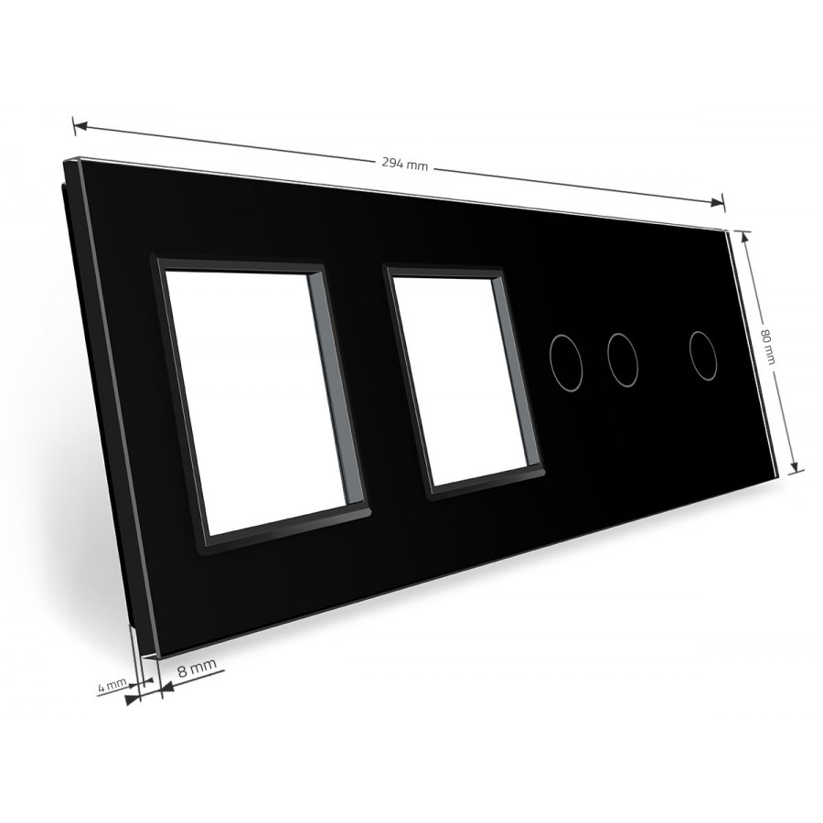 Panou Sticla Livolo Modular Simplu+Dublu+2 Prize - imagine 6
