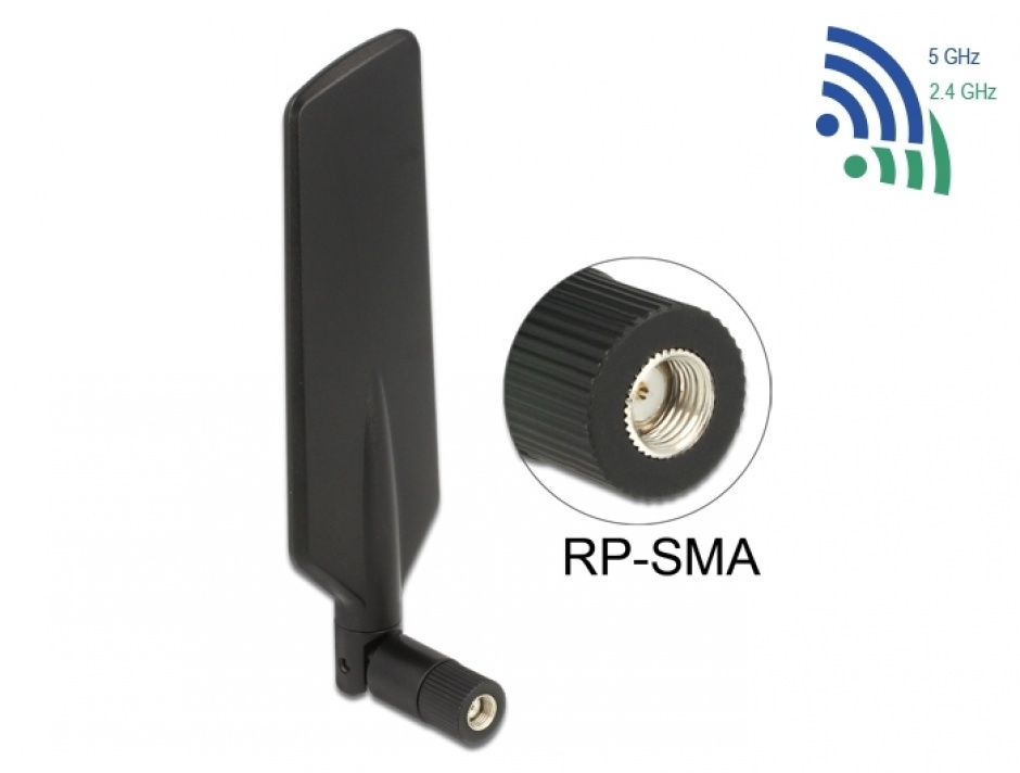 Antena Dual Band LTE WLAN Delock 1-4 dBi