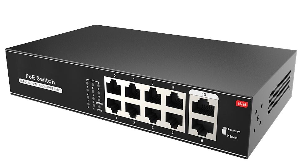 Switch PoE+ Safer 8 Porturi 100W CCTV