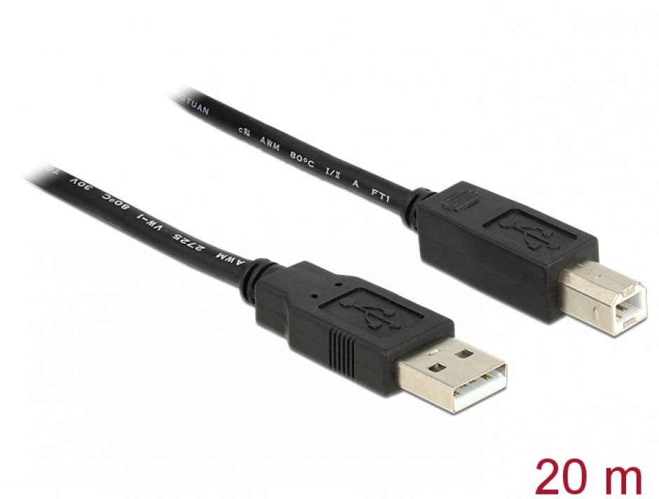 Cablu USB 2.0 Activ 20m Tip A-B Delock