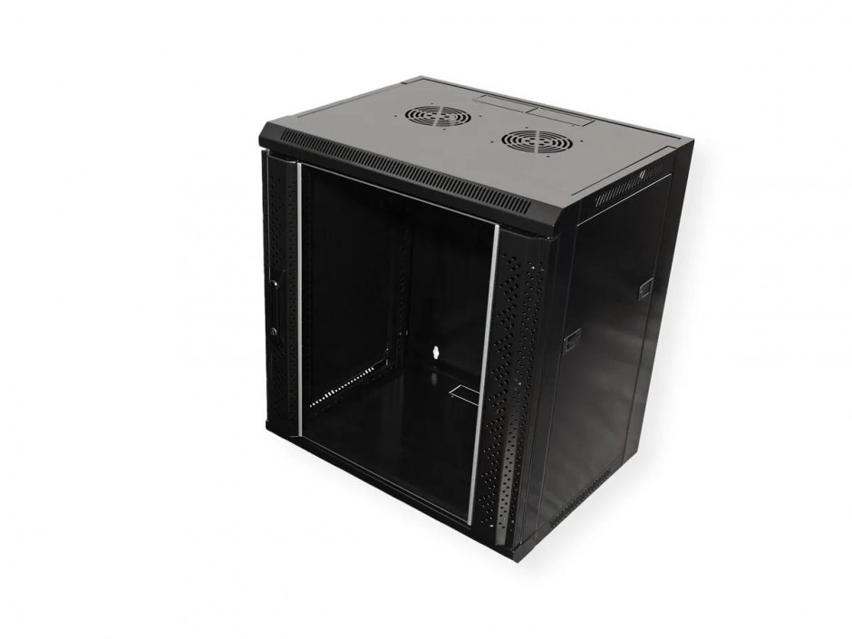 Cabinet Rack 19" 12U Value, Montaj Perete, Negru
