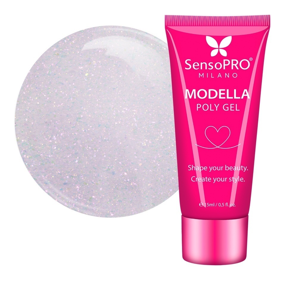 Polygel MODELLA SensoPRO Milano - Mauve Diamond, 15ml