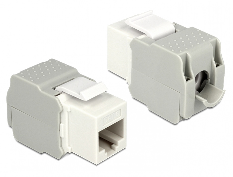 Modul Keystone RJ45 Delock Cat.6 UTP Alb