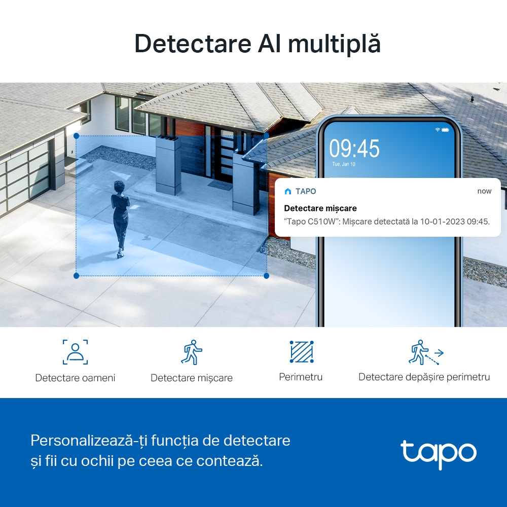 Camera IP Exterior TP-Link Tapo C510W 2K QHD, 360°, IP66 - imagine 7