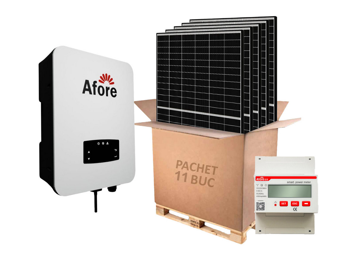 Kit Fotovoltaic 5kW Afore - 11 Panouri + Invertor