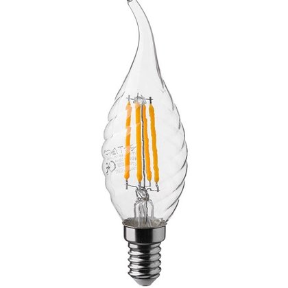 Bec LED filament E14 4W 4000K V-TAC, lumină albă neutră
