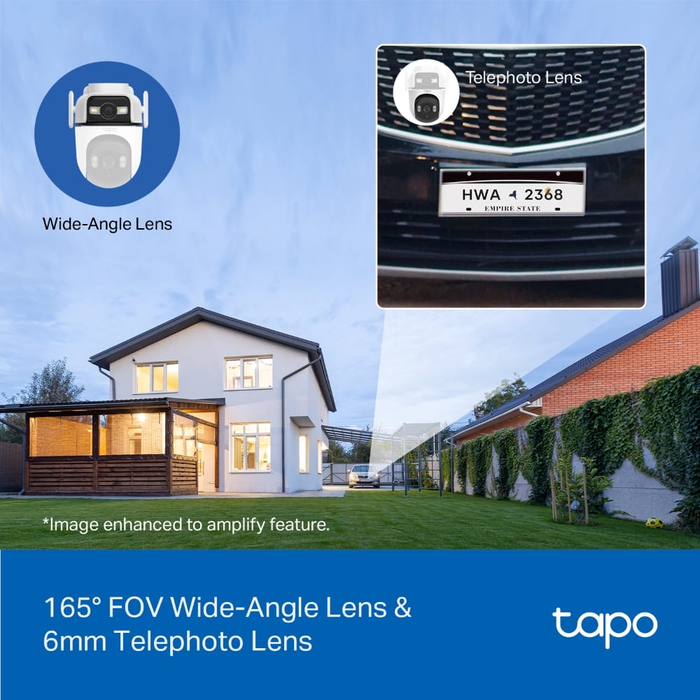 Cameră TP-LINK Tapo C545D Exterior Obiectiv Dual 2K Pan/Tilt - imagine 15