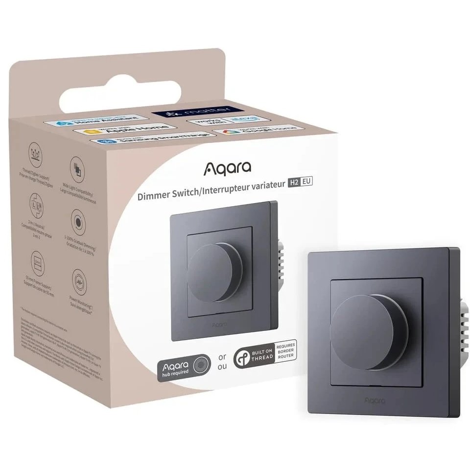 Dimmer Inteligent Aqara H2 EU, Control Rotativ Zigbee
