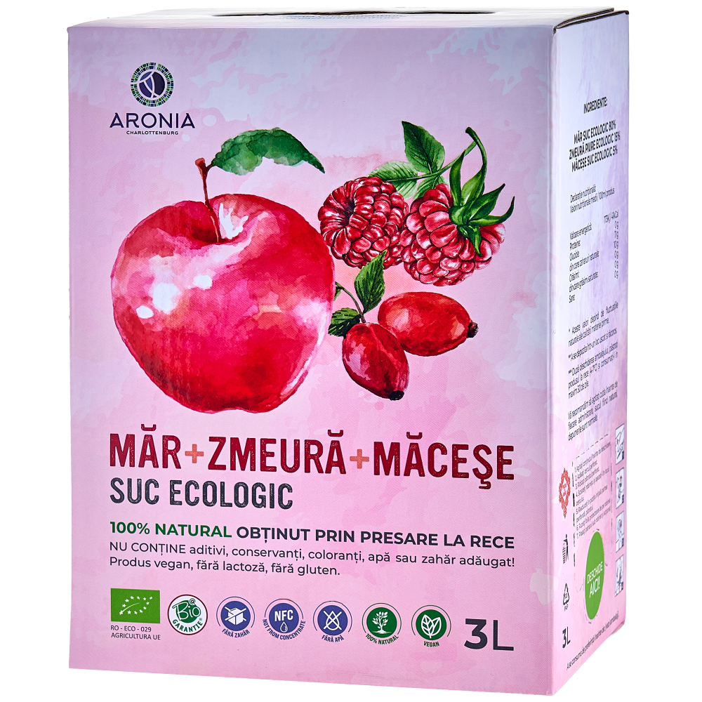 Suc Eco Măr, Zmeură, Măceșe 3L | Aronia Charlottenburg