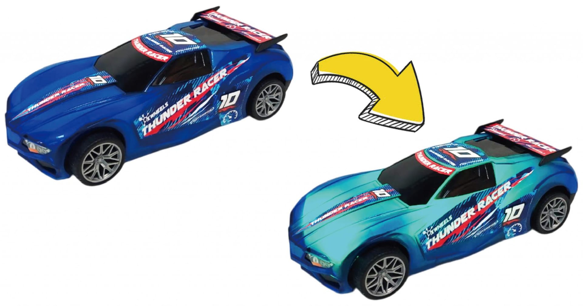 Mașinuță Pullback Racer 1/24 Albastru - Lumini și Sunete | Cevodle - imagine 2