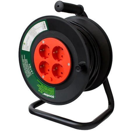 Prelungitor Tambur 40M Strohm, 4 Prize, Protecție Supraîncălzire