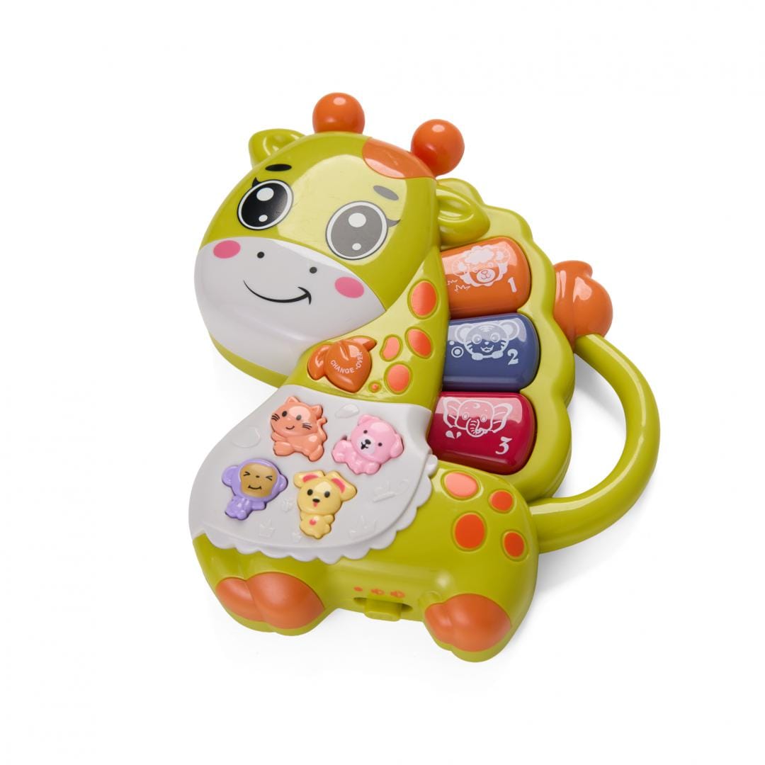 Jucarie Girafa Momki cu Lumini si Sunete - Verde - imagine 3