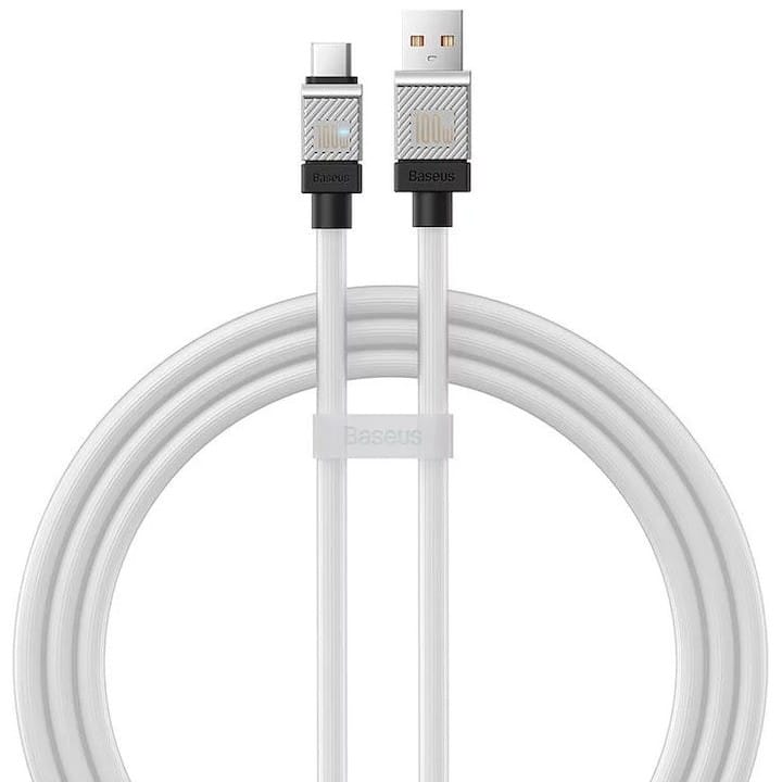 Cablu Baseus USB-C 100W, 1m, Alb - Incarcare Rapida - imagine 2