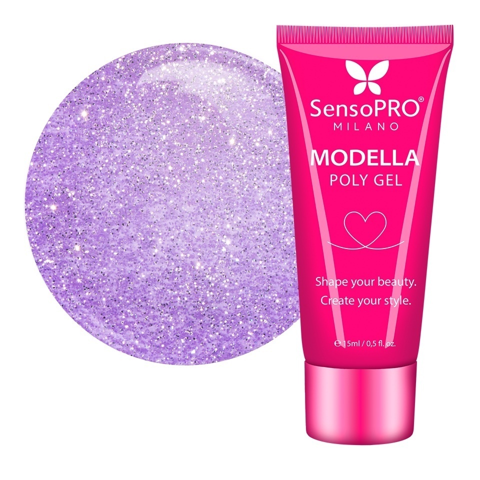 Polygel MODELLA SensoPRO Milano - Violet Sheen, 15ml