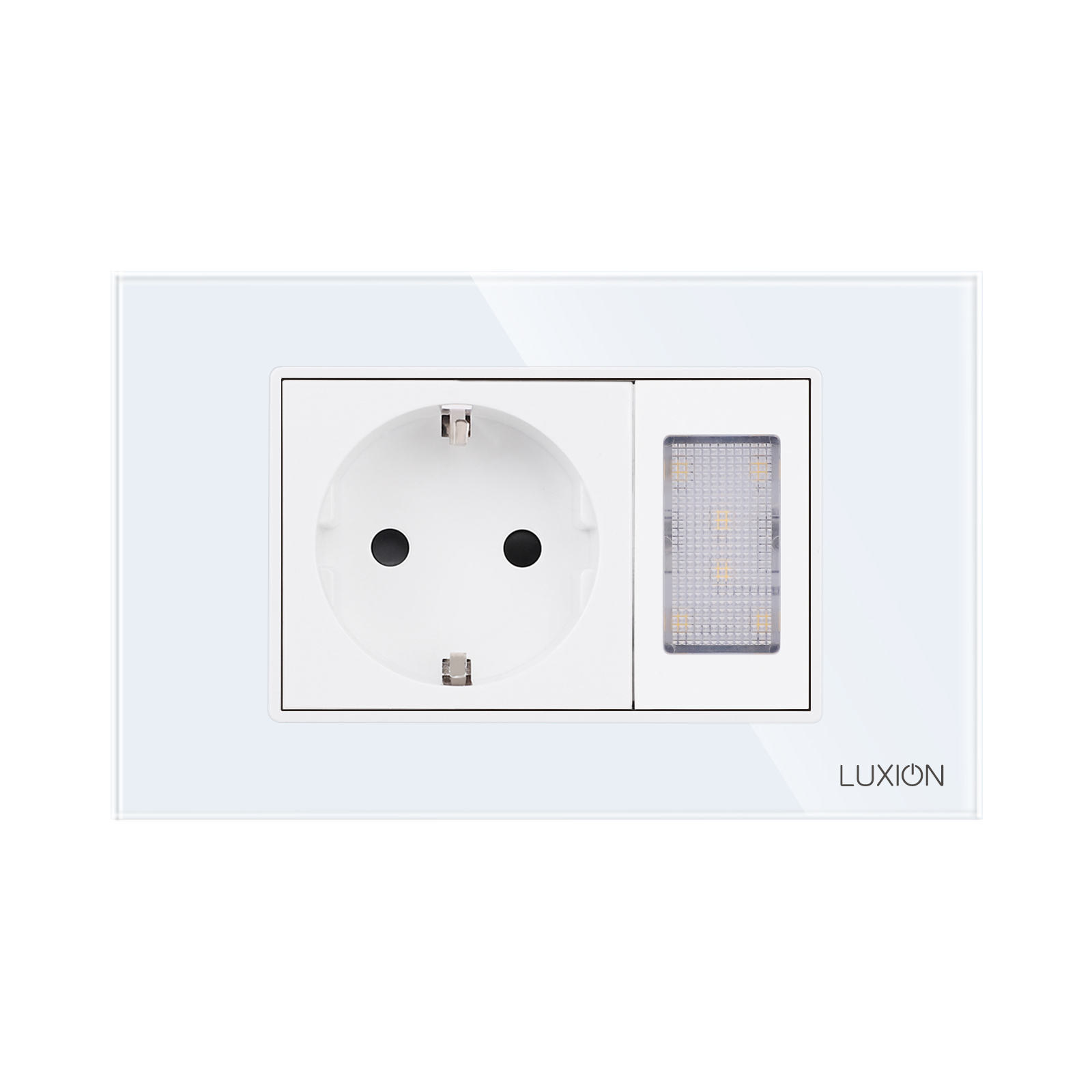 Priza Schuko cu Lampa de Veghe si Rama Sticla 3M LUXION - imagine 2