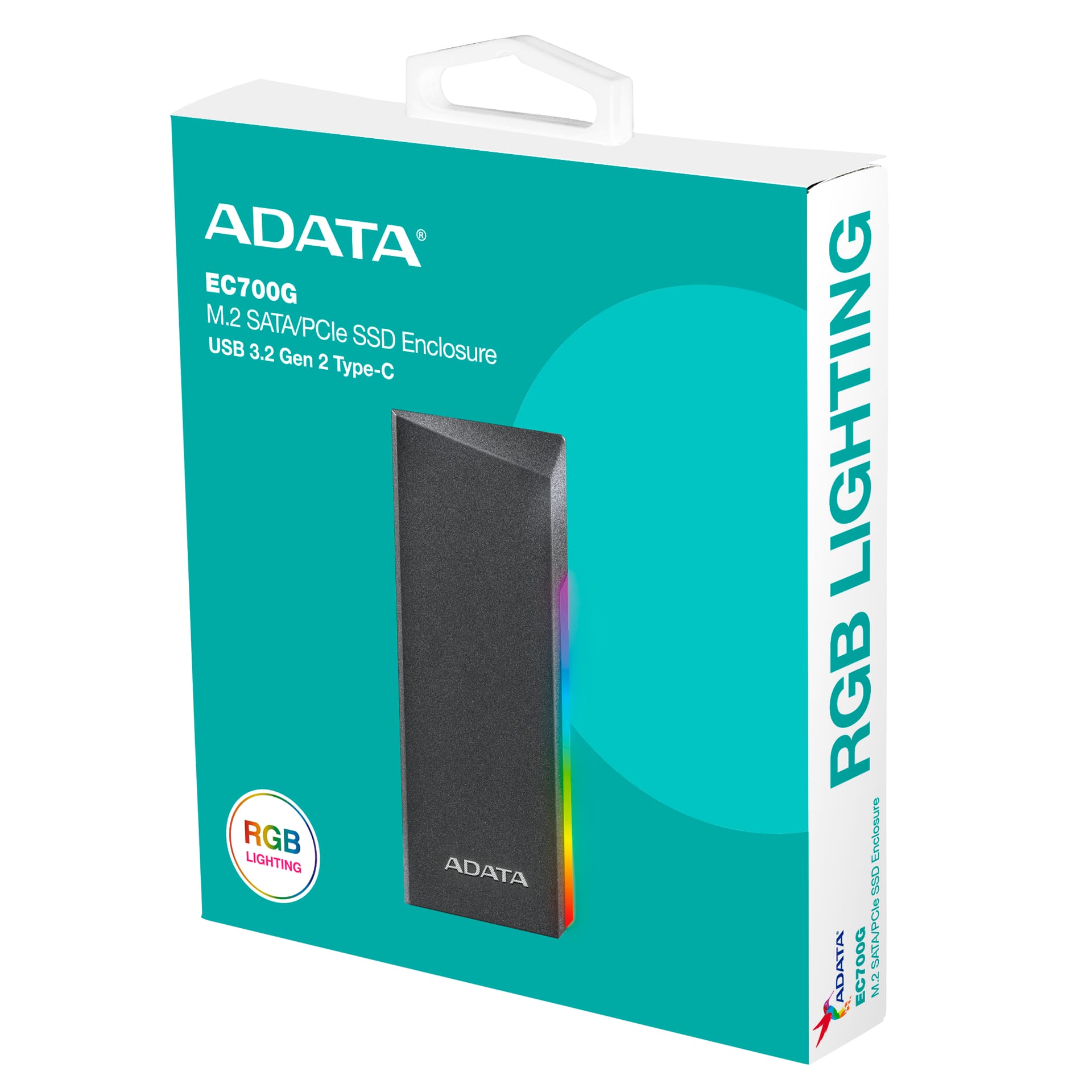 Rack Extern ADATA EC700G M.2 USB 3.2 - Viteza 10Gbps cu RGB - imagine 16