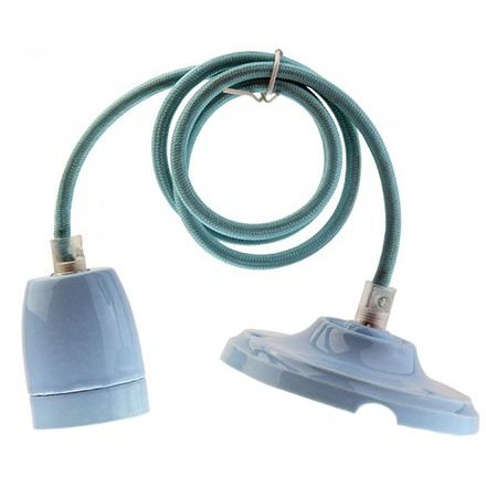 Pendul Tavan Portelan V-TAC E27, Albastru