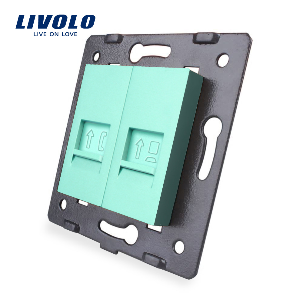 Priza Dublă Telefon + Internet Livolo, Cat6 - imagine 7