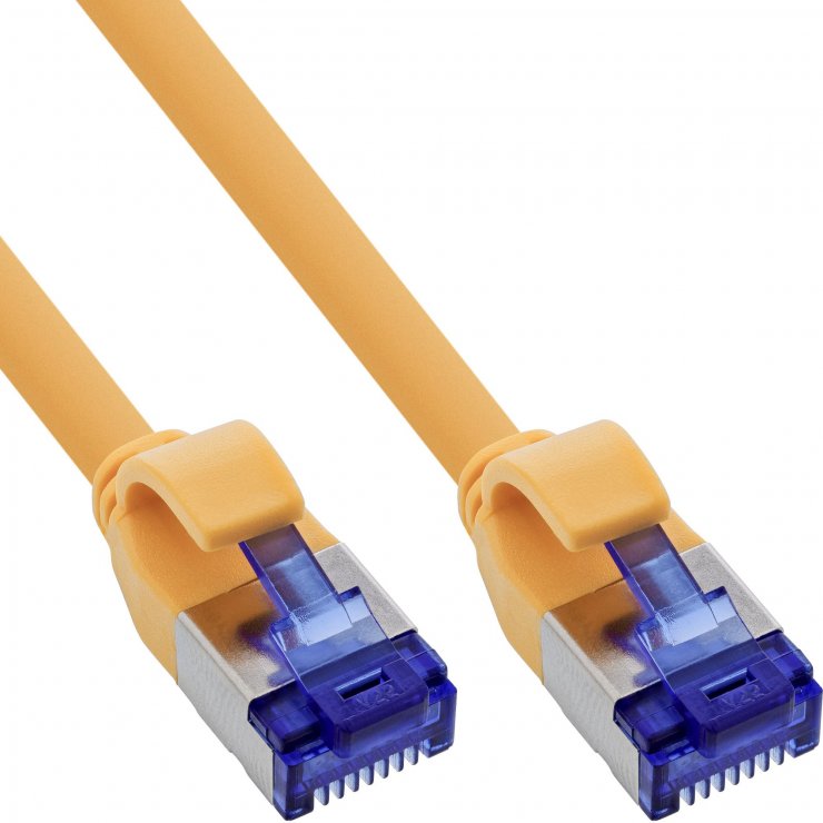Cablu Patch Cat.6A InLine Slim S/FTP Galben 0.3m