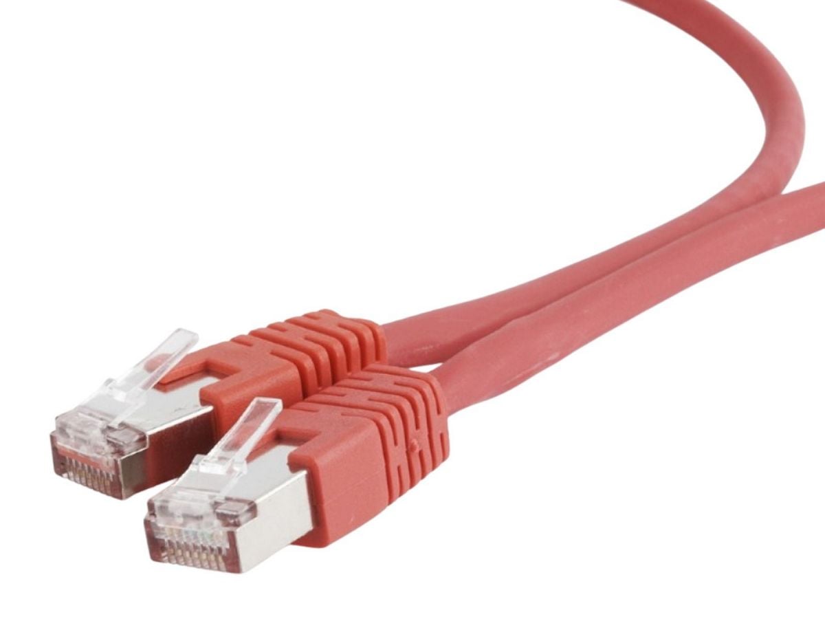 Patchcord retea Cat6A LSZH Cupru 6022, Rosu, 5m, AWG 26, PP6A-LSZHCU-R-5M
