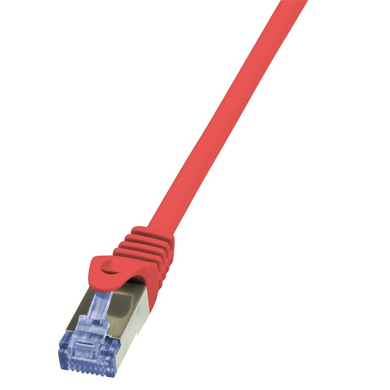 Cablu LogiLink Cat6a LSZH 0.25m Roșu