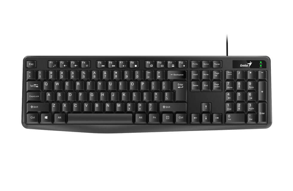 Tastatura Genius KB-117 USB, 104 taste, negru - Confort la birou