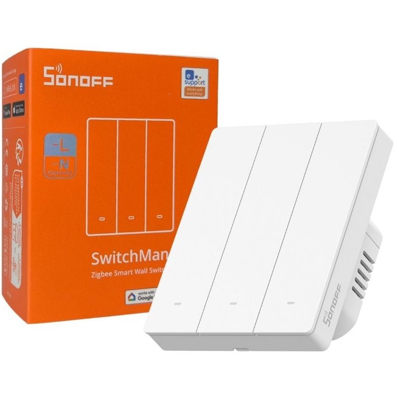 Sonoff ZBM5-3C: Întrerupător Zigbee 3 Canale