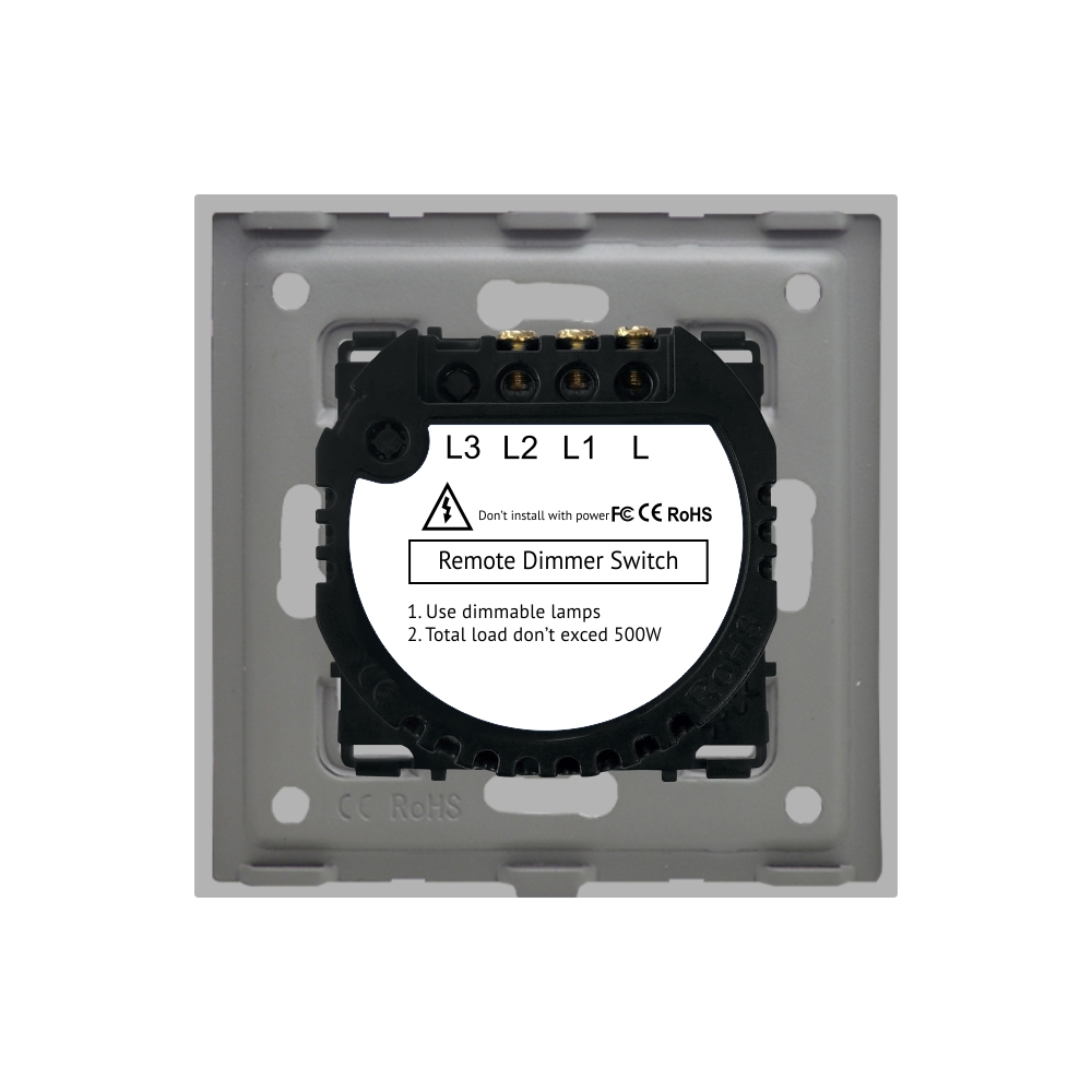 Intrerupator Touch Dublu RF433 LUXION Sticla - imagine 16