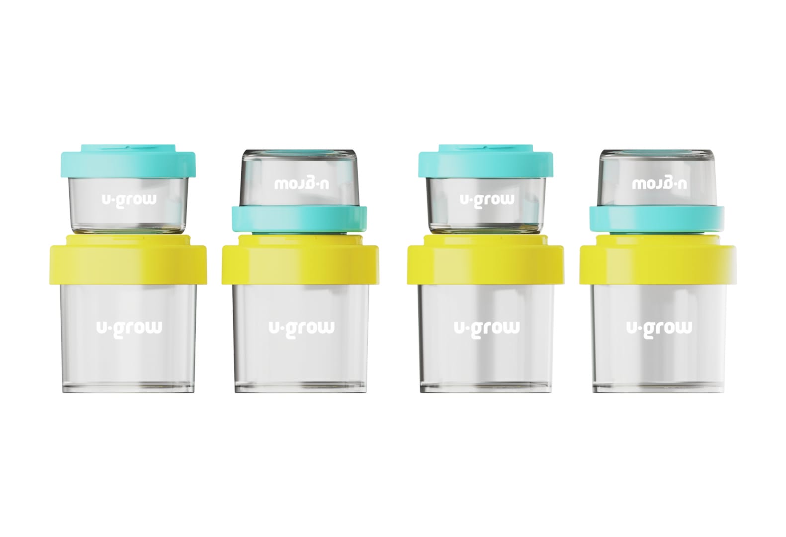 Recipiente U-GROW 8 piese - Set Stocare Hrană Bebeluși - imagine 8