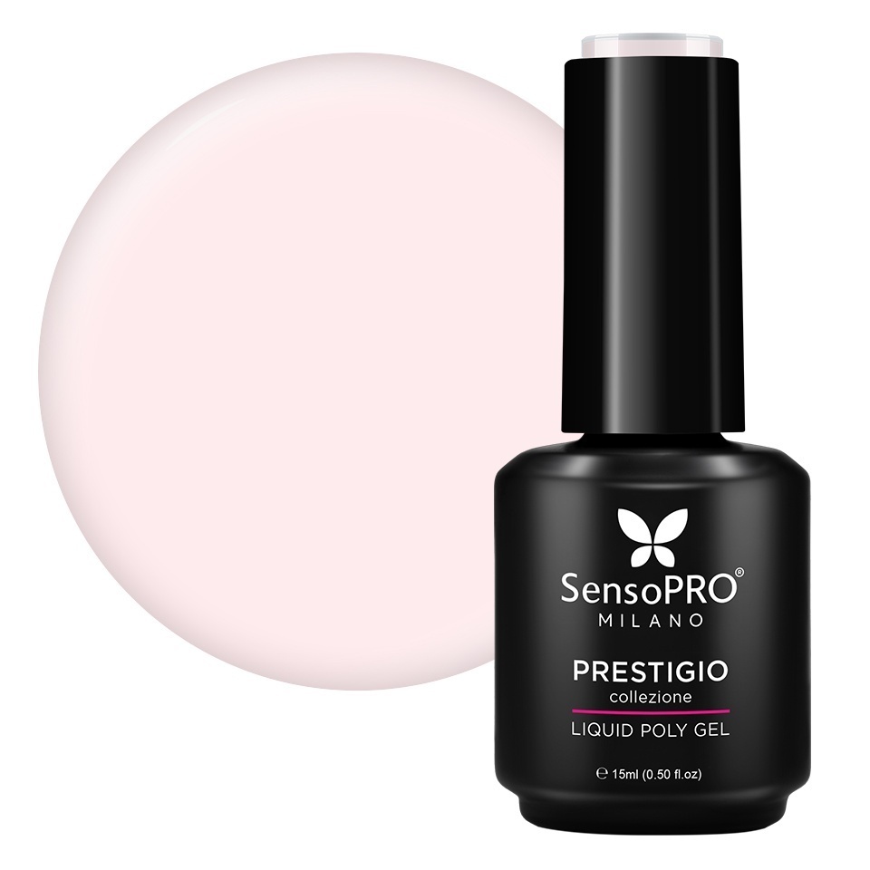 Polygel Lichid SensoPRO Milano PRESTIGIO, Peach Milk, 15ml
