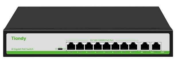 Switch PoE Tiandy 8 Porturi Gigabit 110W