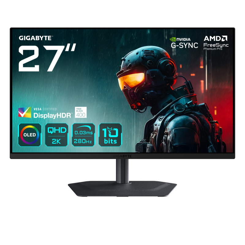 Monitor Gaming Gigabyte MO27Q2A QD-OLED 27" 1440p 0.03ms - imagine 1