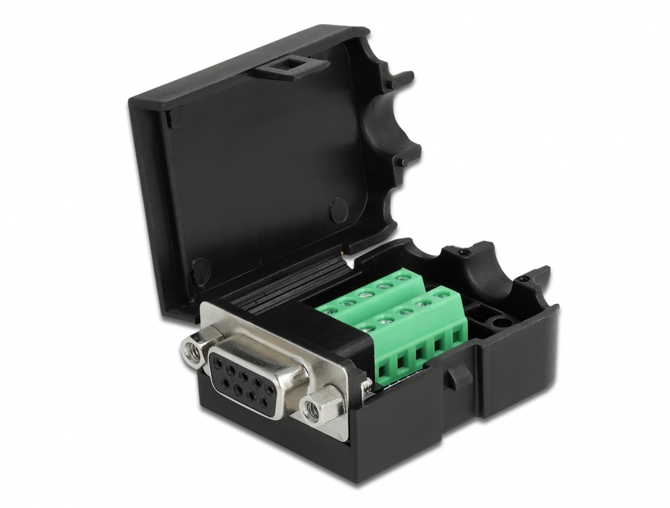 Terminal bloc D-Sub 9 mama + carcasa, Delock 66265