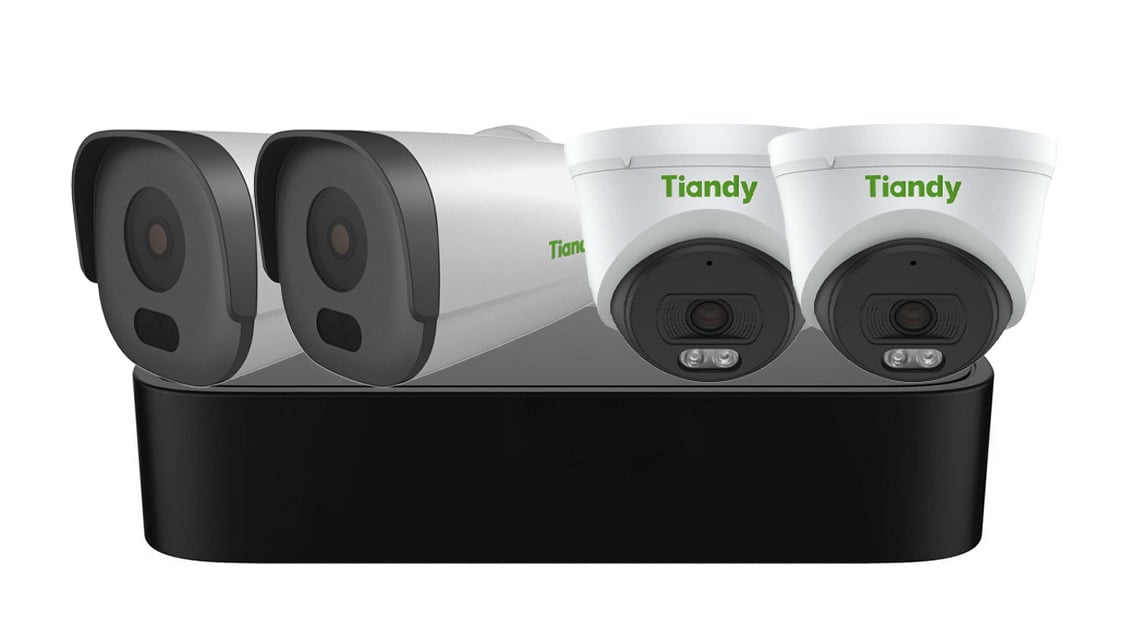 Kit Supraveghere Tiandy 4 Camere IP PoE