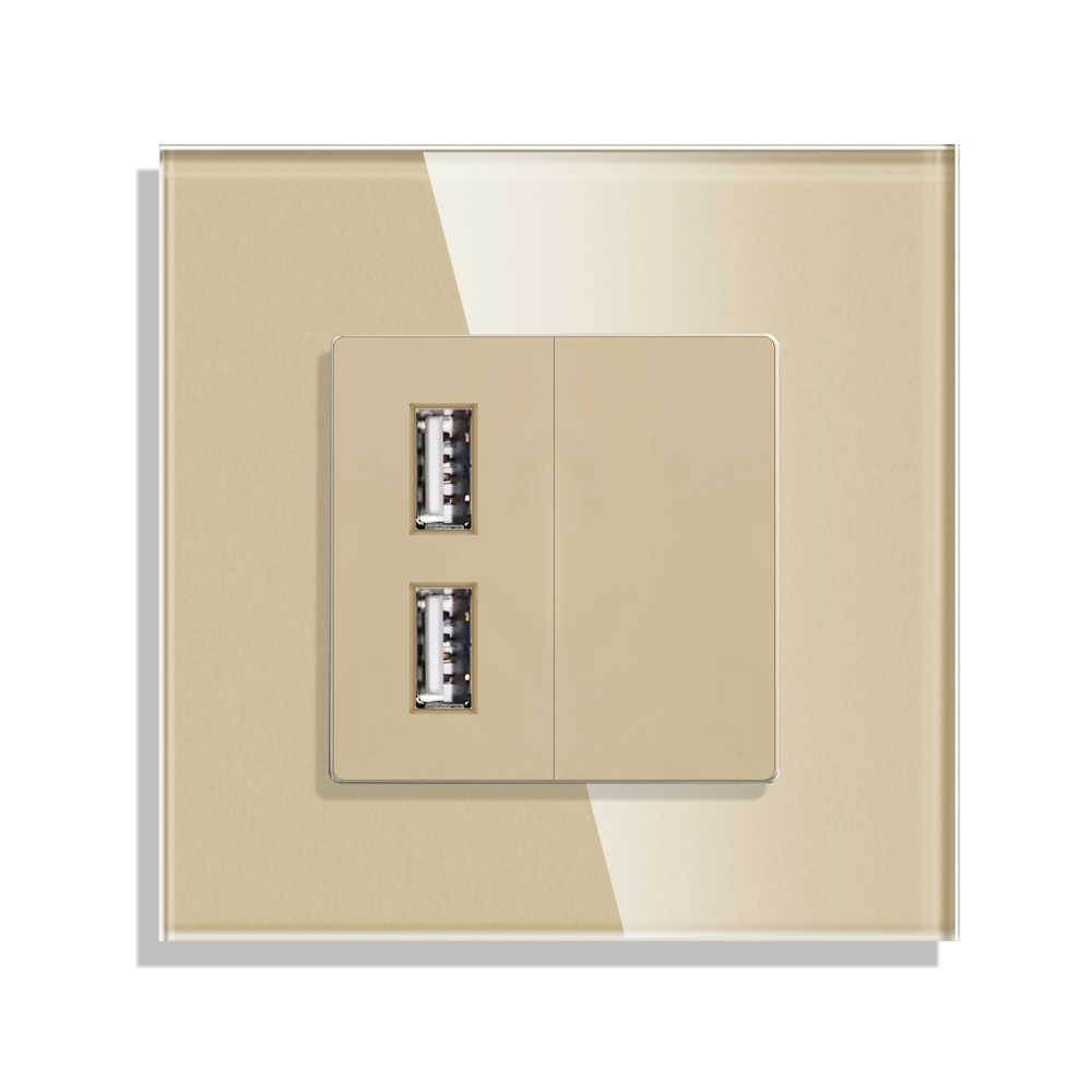 Priza USB cu Rama Sticla LUXION | Design Modern - imagine 3