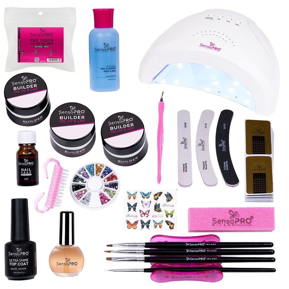 Kit Unghii Gel LUXORISE Lampa UV LED 48W