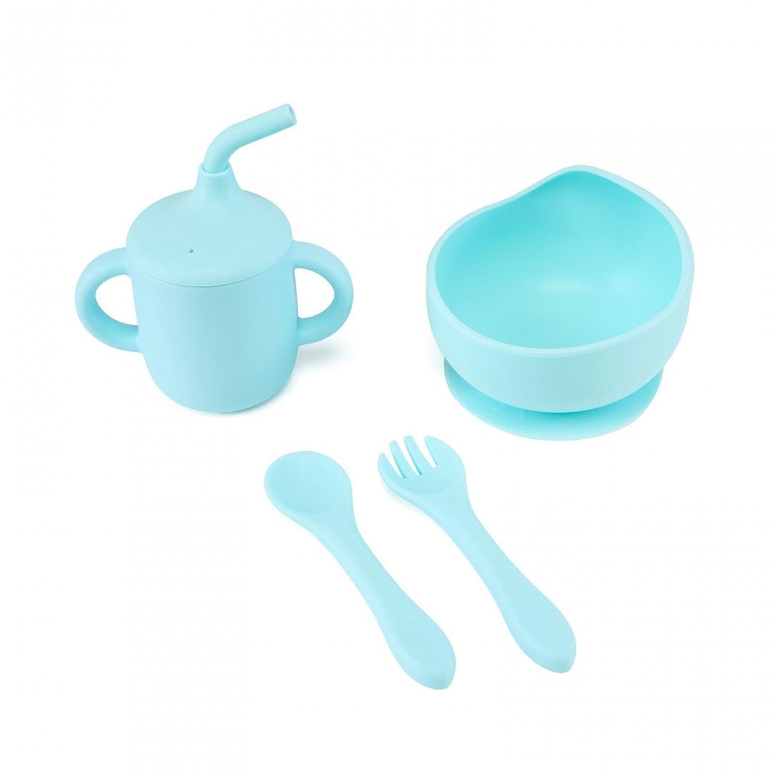 Set Diversificare Silicon 4 Piese U-Grow Albastru | Bebe 6+ Luni - imagine 2