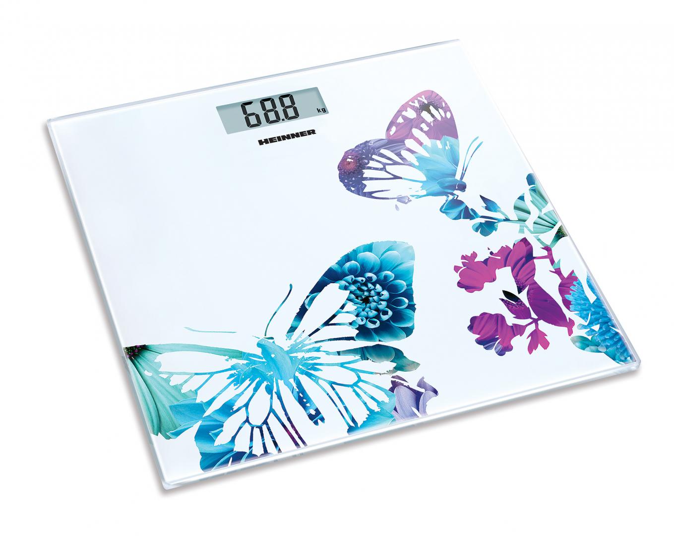 Cântar Baie Heinner Butterfly 150kg | Display LCD, Sticlă Securizată