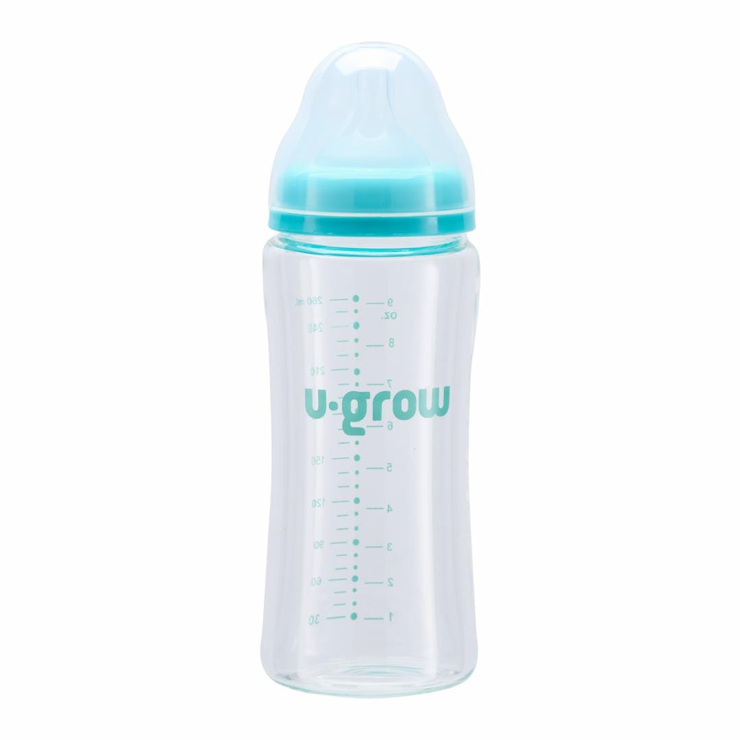 Biberon Sticla 260 ml U-Grow + 2 Tetine Extra | Set Complet - imagine 4