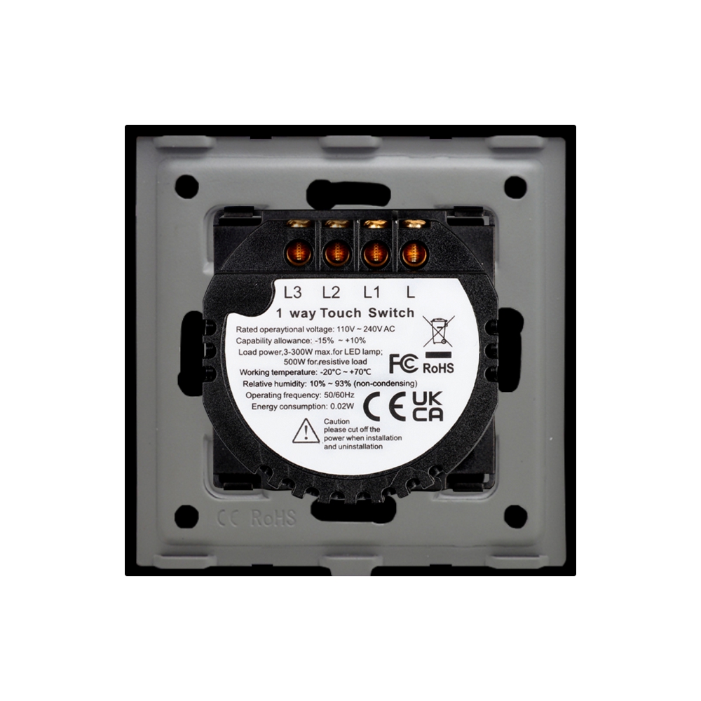 Intrerupator Triplu Touch Sticla LUXION, 500W - imagine 12