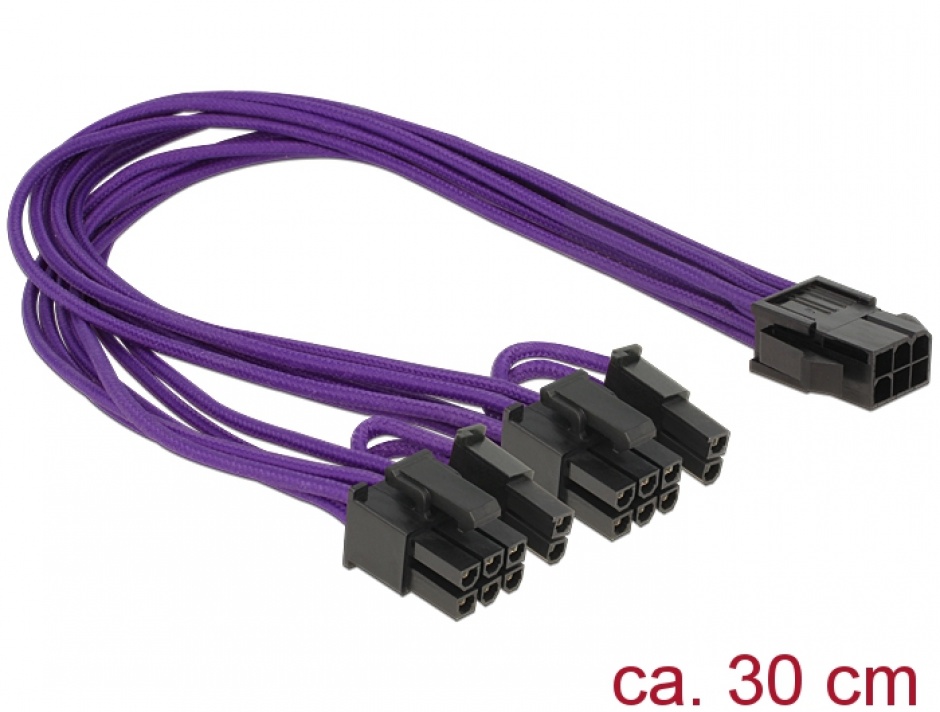 Cablu PCI-E 6p la 2x8p Delock 83704