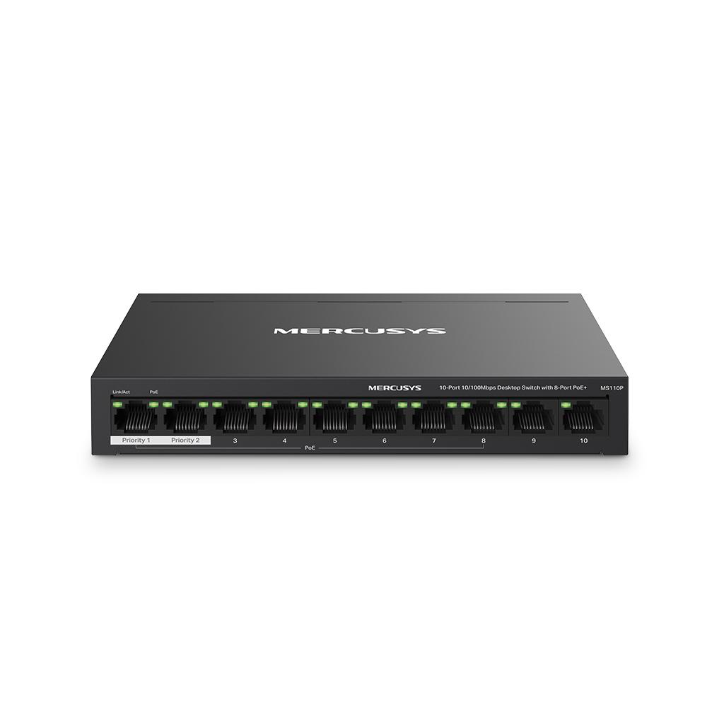Switch MERCUSYS MS110P 10 Porturi POE - Rețea Eficientă