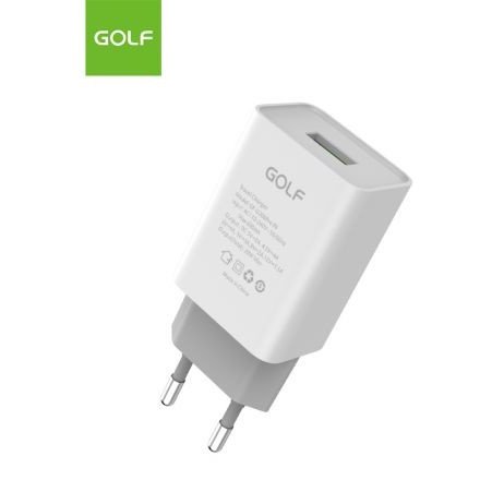 Încărcător rețea Golf GF-U206PRO USB QC 20W Alb