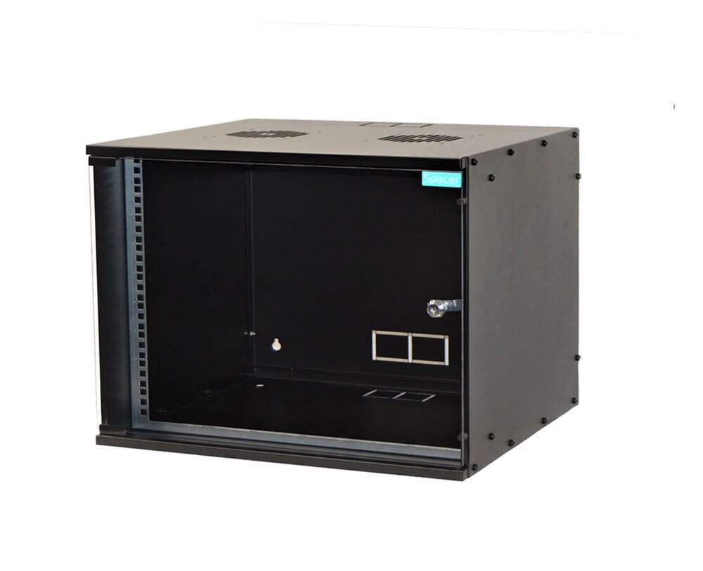 Cabinet Server 4U Wall Mount SPACER - 100Kg, Sticla Securizata - imagine 2
