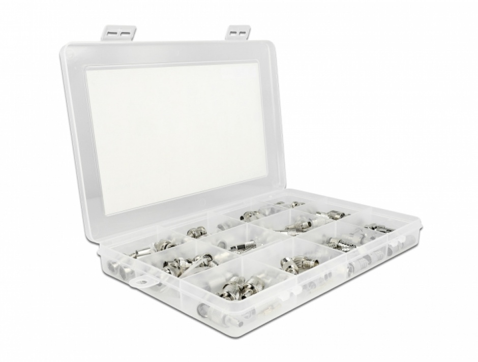 Set 70 Conectori BNC/TNC/F Delock 75 Ohm