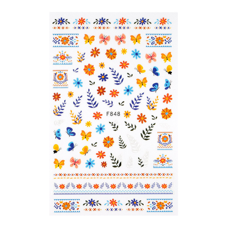 Abtibilduri Unghii SensoPRO Milano Wanted Flowers F848