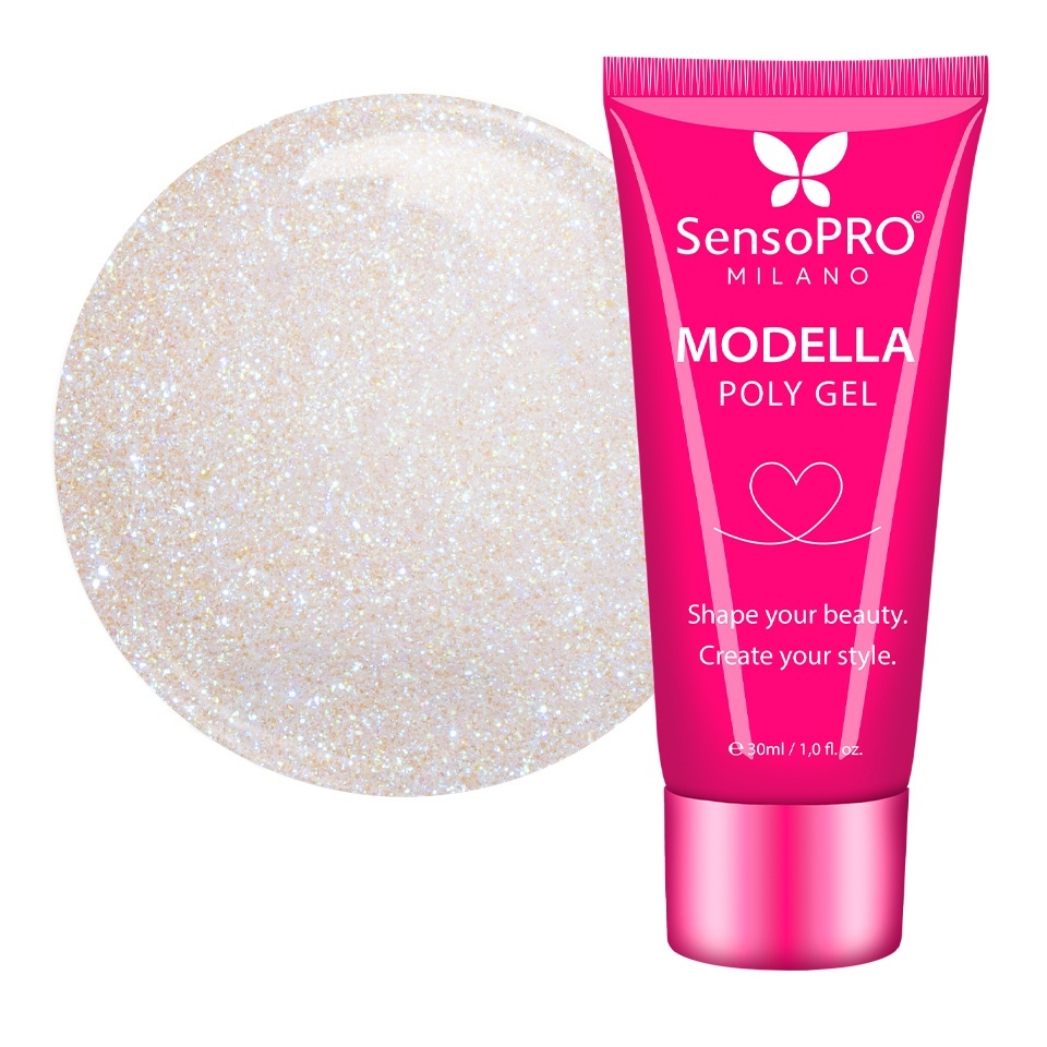 Polygel MODELLA SensoPRO Milano - Crystal Haze, 30ml